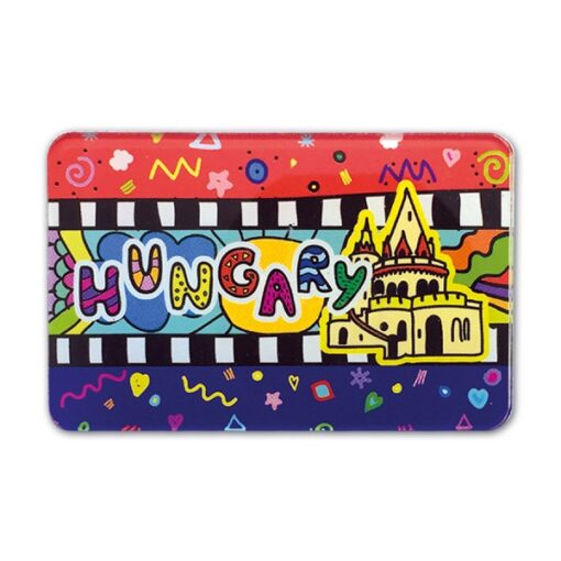 Fridge magnet – Hungary (Hűtőmágnes – Hungary, fényes)