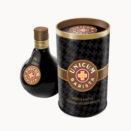 Zwack Unicum Barista 34.5% in tin box (Unicum Barista fém ajándékdobozban) 0.5l